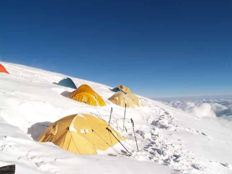 Палатки в высотном лагере. Восхождение на пик Ленина - Osh Region Kyrgyzstan
